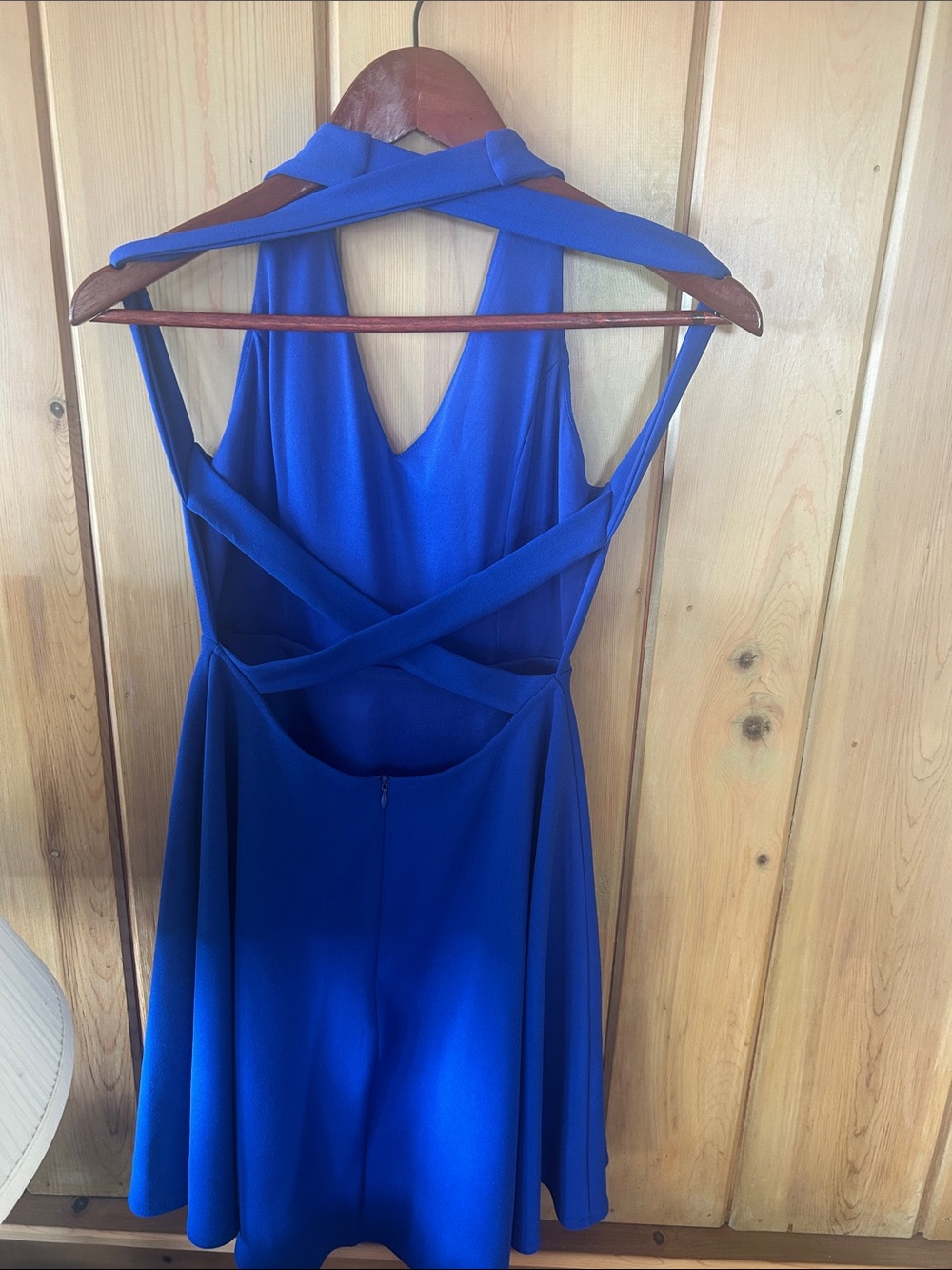 Women’s Lulus Royal Blue Crisscross Back Dress